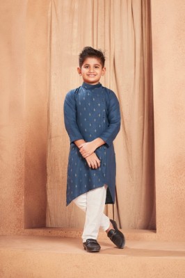 Darshvi Fashion Boys Wedding, Casual Kurta and Pyjama Set(Blue Pack of 1)