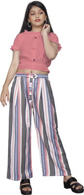 vroxa creation Girls Festive & Party, Casual Kurta and Palazzo Set(Multicolor Pack of 1)