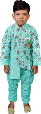 Bhagirath Enterprises Baby Boys Festive & Party, Wedding Kurta and Churidar Set(Green Pack of 1)