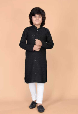VADLI FASHION Boys Festive & Party Kurta and Pyjama Set(Purple Pack of 1)