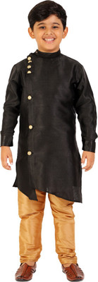 PRO ETHIC Boys Festive & Party Kurta and Pyjama Set(Black Pack of 1)