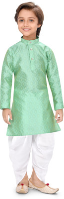 BYTER Boys Casual Dhoti & Kurta Set(Green Pack of 1)