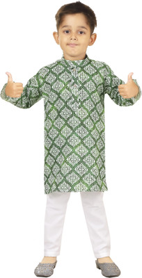 Wifi Baby Boys Festive & Party Kurta and Pyjama Set(White Pack of 1)