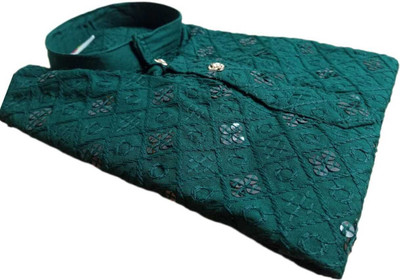 SHRISTIKIDS Baby Boys Festive & Party Kurta and Pyjama Set(Green Pack of 1)