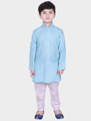 SG YUVRAJ Boys Festive & Party Kurta and Pyjama Set(Light Blue Pack of 1)