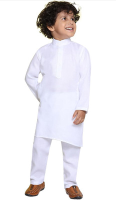 Royal looms Baby Boys Festive & Party Kurta and Pyjama Set(White Pack of 1)