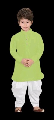 bitteR Boys Festive & Party Kurta and Dhoti Pant Set(Green Pack of 1)