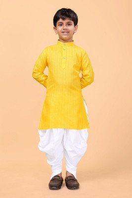 SHREEJI ENTERPRISE Boys Festive & Party Dhoti & Kurta Set(Yellow Pack of 1)