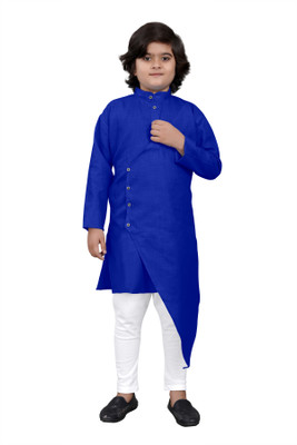 click n buy Boys Festive & Party Kurta and Pyjama Set(Light Blue Pack of 1)