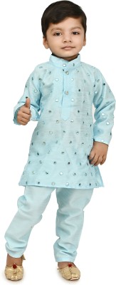 Hasibul Fashion Boys Festive & Party Kurta and Churidar Set(Green Pack of 1)