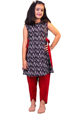 jbn CREATION Girls Casual Dhoti & Kurta Set(Multicolor Pack of 1)
