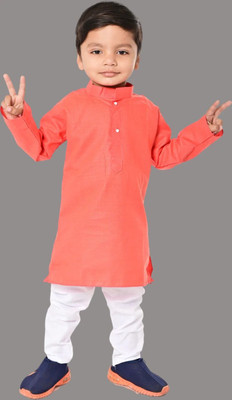 Oxipittal Club Boys Festive & Party Kurta and Dhoti Pant Set(Red Pack of 1)
