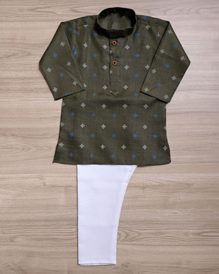 Oxipittal Club Boys Festive & Party Kurta and Dhoti Pant Set(Black Pack of 1)