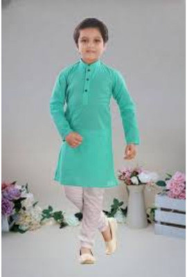 Vdc Creation Hub Baby Boys Festive & Party Kurta and Pyjama Set(Green Pack of 1)
