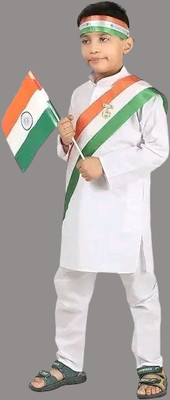 HouseOfCommon Boys Festive & Party Kurta and Pyjama Set(White Pack of 1)