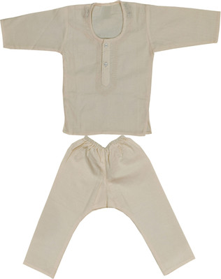 100LUCK Boys & Girls Casual Kurta and Pyjama Set(Multicolor Pack of 1)