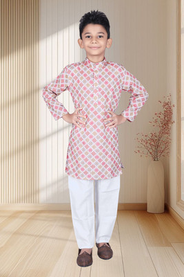 CLOTH CORNER Boys Festive & Party Kurta and Pyjama Set(Multicolor Pack of 1)