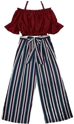 LEERUKA Girls Festive & Party Kurta and Palazzo Set(Multicolor Pack of 1)