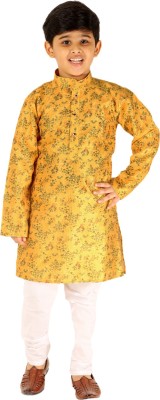 PRO ETHIC Boys Festive & Party Kurta and Pyjama Set(Yellow Pack of 1)