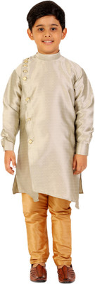 PRO ETHIC Boys Festive & Party Kurta and Pyjama Set(Beige Pack of 1)