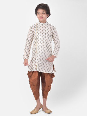 DEYANN Boys Festive & Party Kurta and Patiala Set(White Pack of 1)