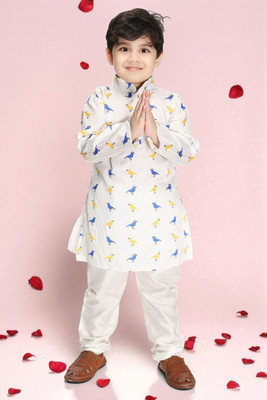 Smuktar garments Baby Boys Casual, Festive & Party, Wedding Kurta and Pyjama Set(Multicolor Pack of 1)