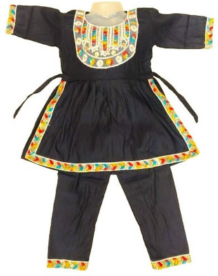 KING FASHIONn Baby Boys & Baby Girls Festive & Party Kurta and Pyjama Set(Black Pack of 2)