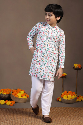 Tasrika Boys Festive & Party Kurta and Pyjama Set(Multicolor Pack of 1)