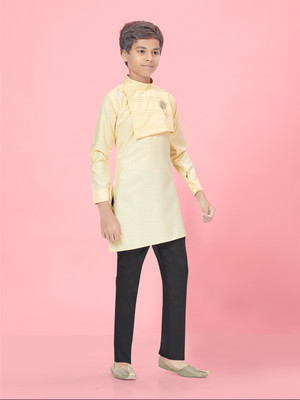 Sangria Boys Festive & Party Kurta and Pyjama Set(White Pack of 1)