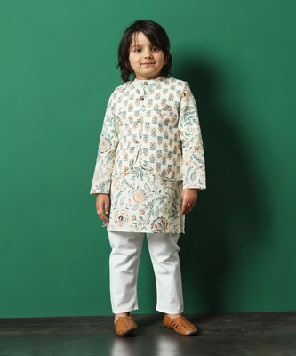 Readiprint Fashions Boys Festive & Party Kurta and Pyjama Set(White Pack of 1)