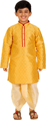 PRO ETHIC Boys Festive & Party Kurta and Dhoti Pant Set(Gold Pack of 2)