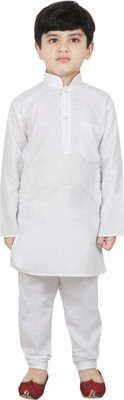 SG YUVRAJ Boys Festive & Party Kurta and Pyjama Set(White Pack of 1)