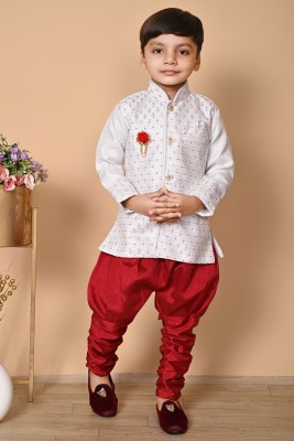 NH Fashion Boys Festive & Party, Wedding Kurta and Pyjama Set(White Pack of 146)