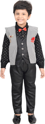 Kidzarea Boys Festive & Party Shirt, Waistcoat and Pant Set(Multicolor Pack of 1)