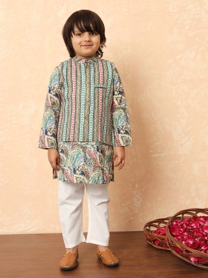 Readiprint Fashions Boys Festive & Party Kurta and Pyjama Set(White Pack of 1)