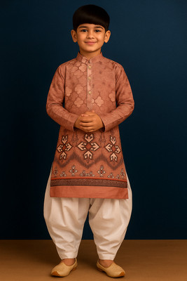 NFC CREATION Boys Festive & Party, Wedding Kurta and Patiala Set(Multicolor Pack of 1)