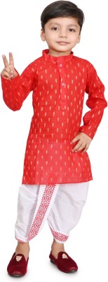 SASTREY Boys Casual, Festive & Party Kurta and Dhoti Pant Set(Red Pack of 1)