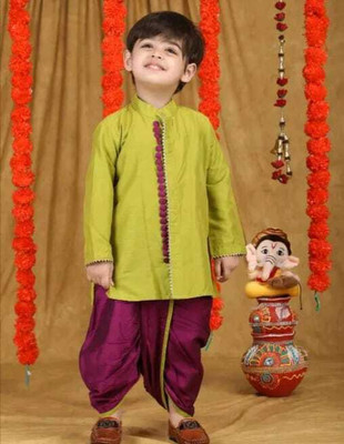 RPE Boys Formal Dhoti & Kurta Set(Light Green Pack of 1)