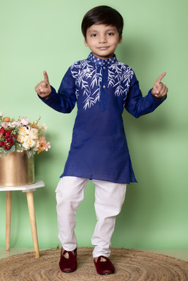 AsSahanaraDresses Boys Festive & Party Kurta and Pyjama Set(Red Pack of 1)