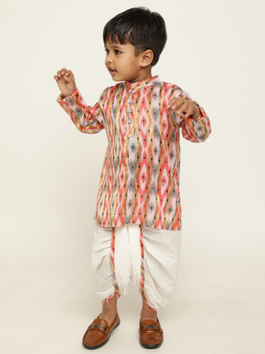 STUFFIE LAND Boys Festive & Party Dhoti & Kurta Set(Multicolor Pack of 1)