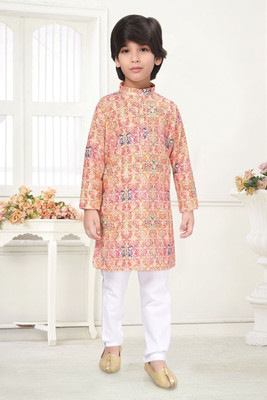 SHREEJI ENTERPRISE Boys Festive & Party Kurta and Pyjama Set(Purple Pack of 1)