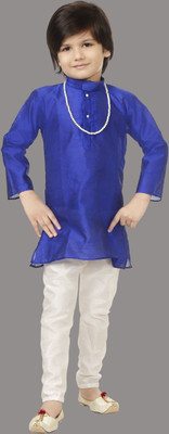 Oxipittal Club Boys Festive & Party Kurta and Dhoti Pant Set(Blue Pack of 1)
