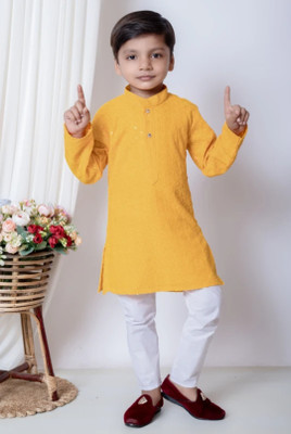 SASTREY Boys Festive & Party Kurta and Pyjama Set(Multicolor Pack of 1)