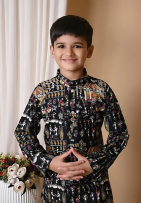 DIGIFASHION Boys Festive & Party Kurta and Pyjama Set(Multicolor Pack of 1)