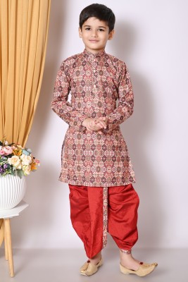 NFC CREATION Boys Festive & Party, Wedding Kurta and Dhoti Pant Set(Multicolor Pack of 1)