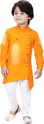 POHAR CREATION Boys Festive & Party Kurta and Pyjama Set(Green Pack of 1)