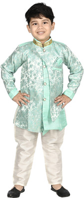 Smuktar garments Boys Festive & Party Kurta and Pyjama Set(Blue Pack of 1)