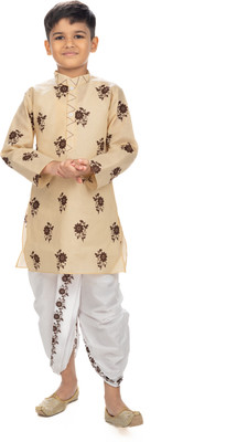 Smuktar garments Baby Boys Casual, Festive & Party, Wedding Kurta and Dhoti Pant Set(Multicolor Pack of 1)
