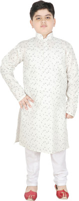 SG YUVRAJ Boys Casual Kurta and Pyjama Set(White Pack of 1)
