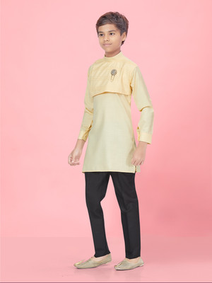 Aarika Boys Festive & Party Kurta and Pyjama Set(White Pack of 1)
